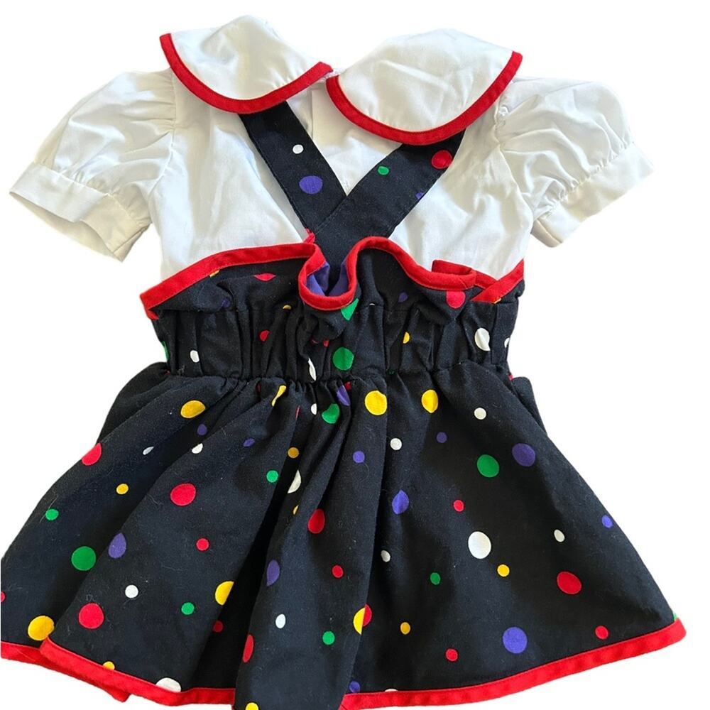 Vintage 80s/90s polka dot outfit 12 months - Picture 2 of 11